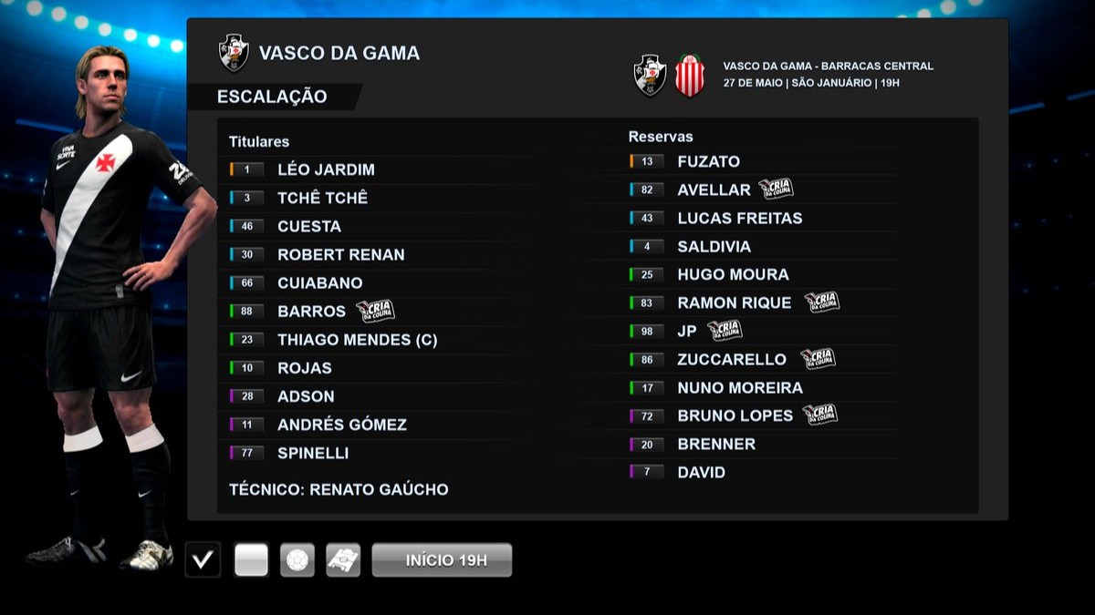 Vasco divulga escalação oficial para enfrentar o Barracas Central