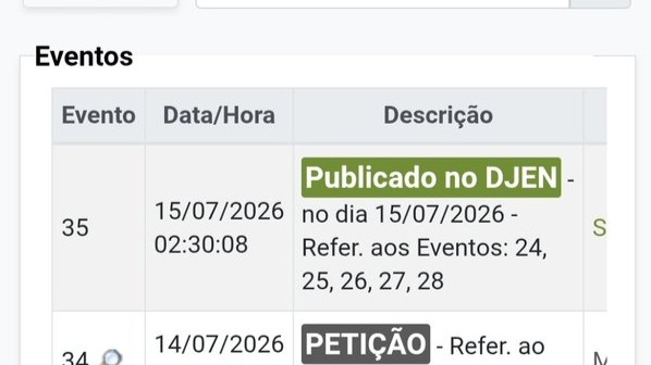 Efeito Suspensivo no Agravo é Publicado no DJEN e Prazo para a 777 se Contrapor Começa Amanhã